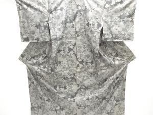 未使用品　枝花模様織り出し本場泥大島紬着物(9マルキ)